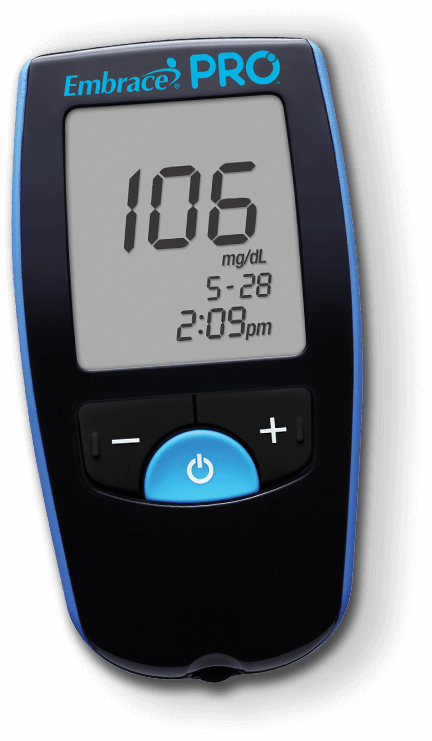 Embrace Bluetooth Diabetes Testing Kit Includes Embrace WAVE+ Bluetooth  Blood Glucose Meter 300 Blood Test Strips 1 Control Solution 1 Lancing  Device
